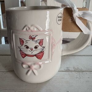 Disney Rae Dunn Marie Cat Cream and Pink Mug